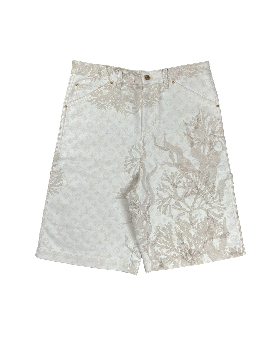 Aquagarden Bermuda Carpenter Monogram Denim Shorts