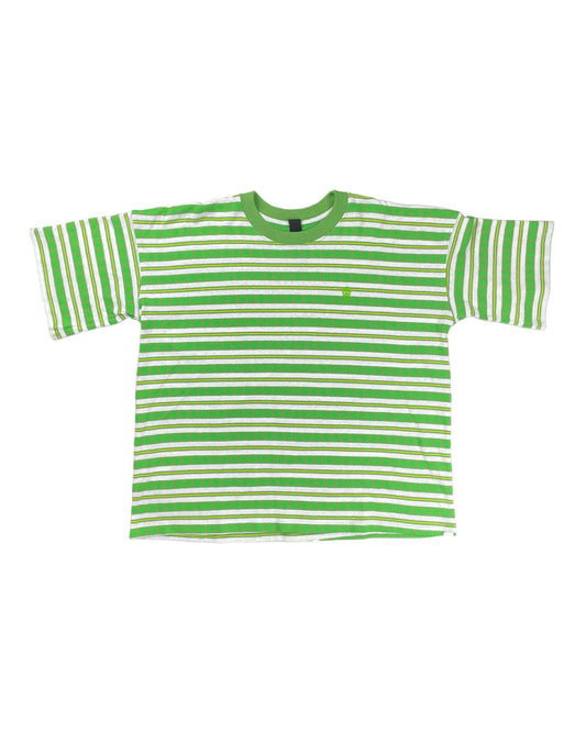 Chrome Hearts Green Striped CH Plus Knit Tee Authentic T-Shirts
