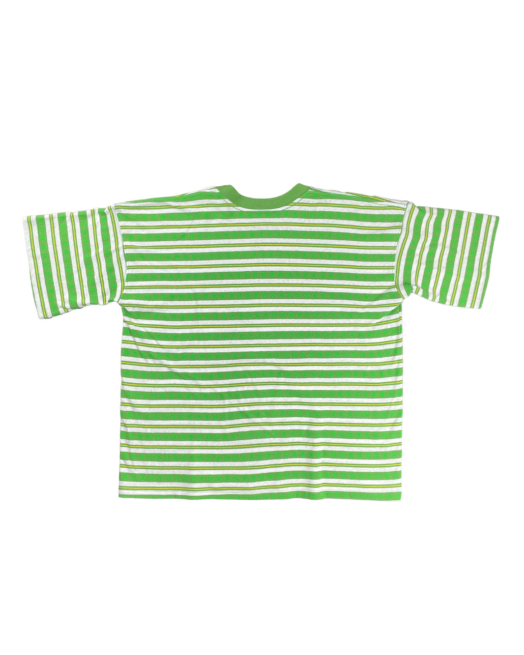 Chrome Hearts Green Striped CH Plus Knit Tee Sterling Silver Hardware