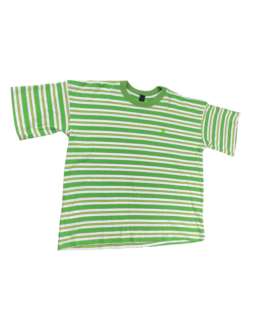 Chrome Hearts Green Striped CH Plus Knit Tee Archival