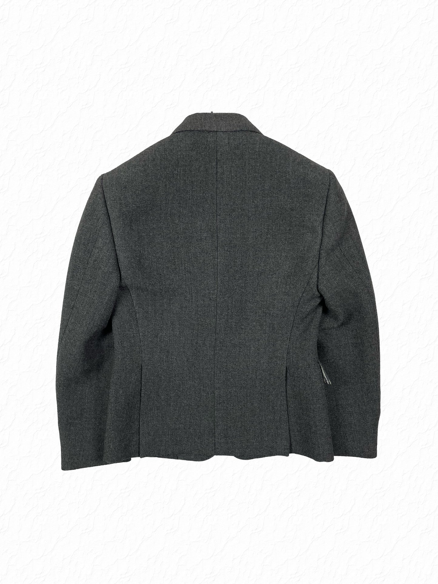 Handmade New York Thom Browne hopsack wool blazer in grey