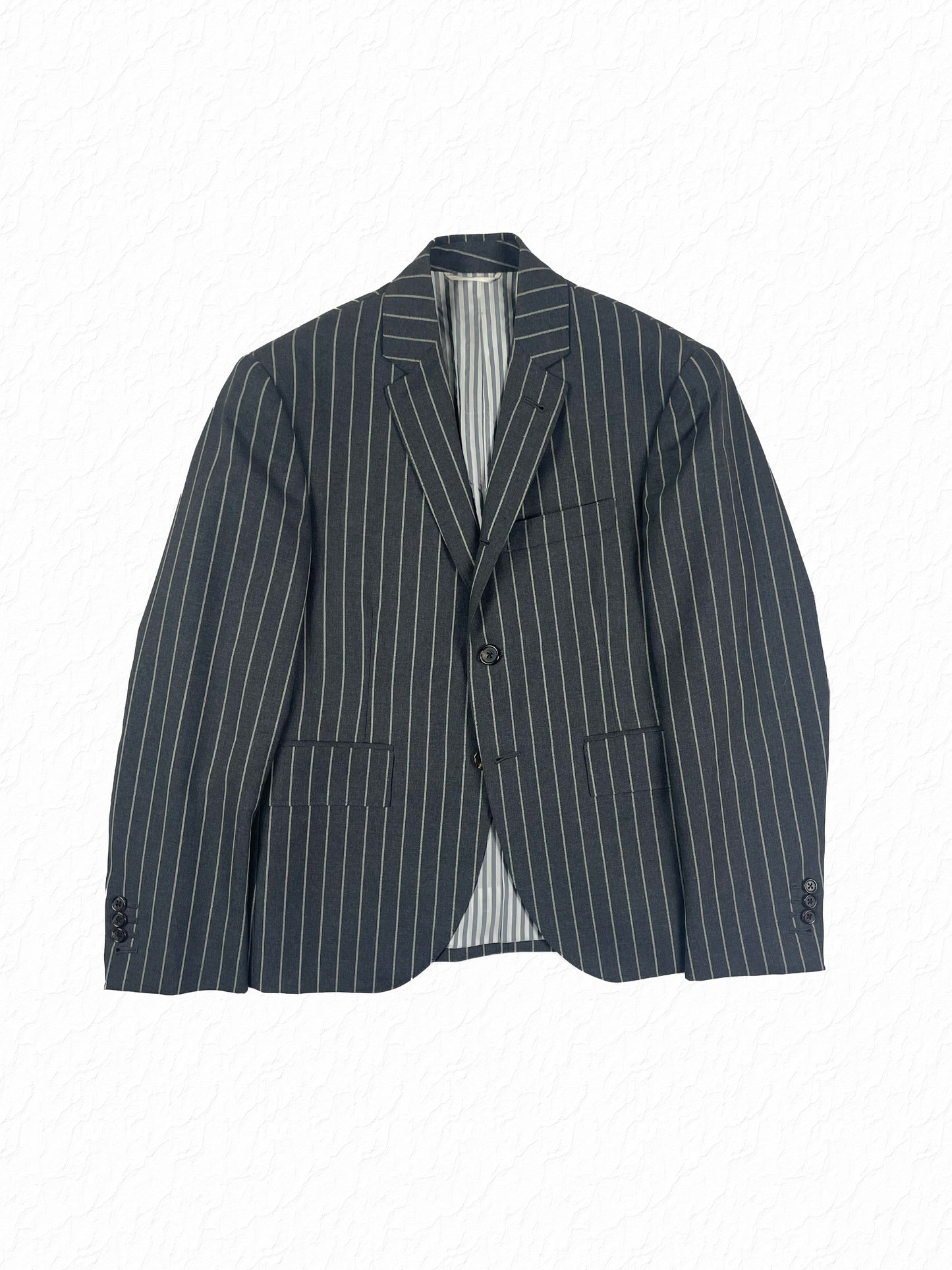 Thom Browne Ropestripe wool blazer in grey chalk stripe