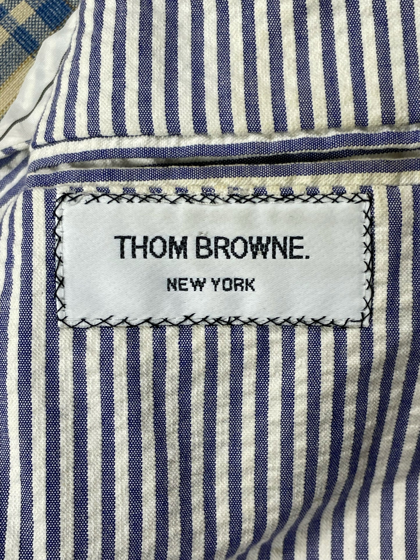 Thom Browne New York Spring 2005 handmade plaid wool blazer