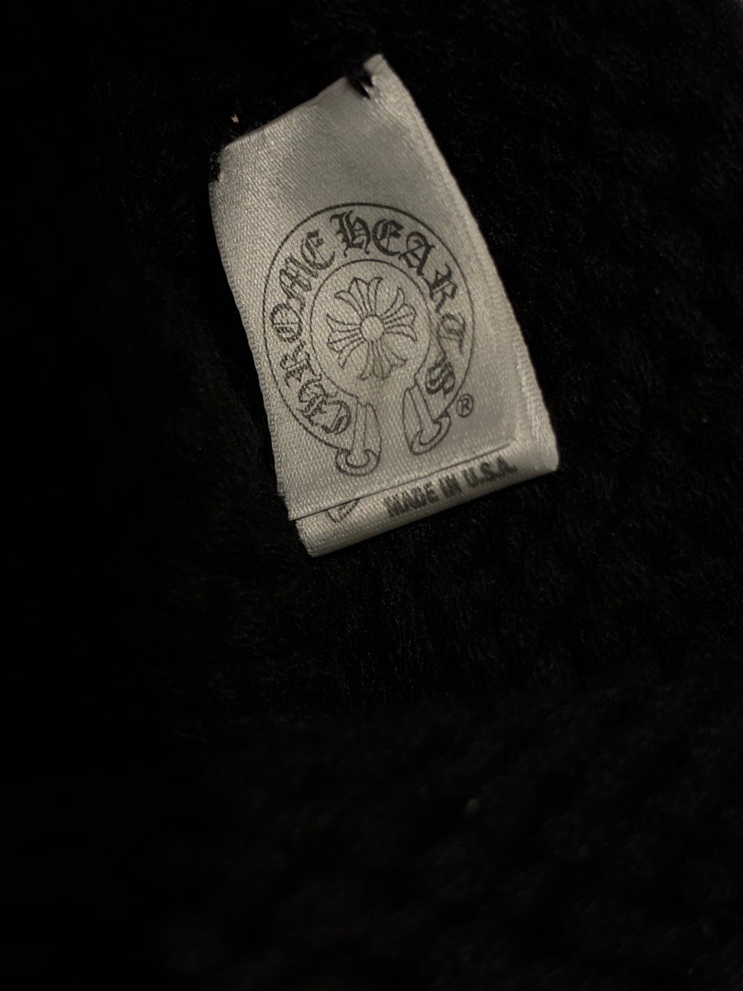 Vintage Silver Cross Patch Beanie