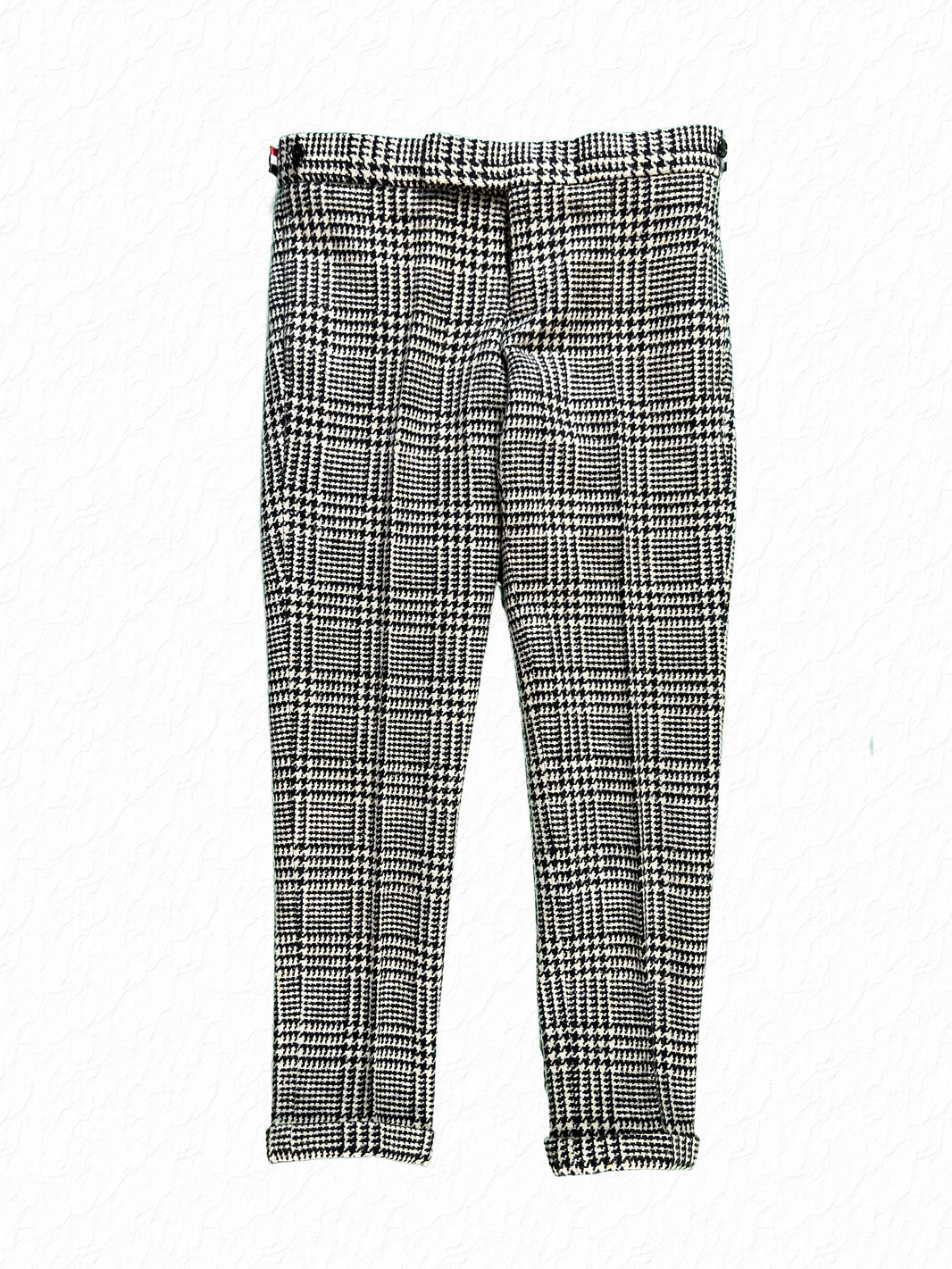 Thom Browne Glen Plaid Tweed Skinny Trousers Black and White