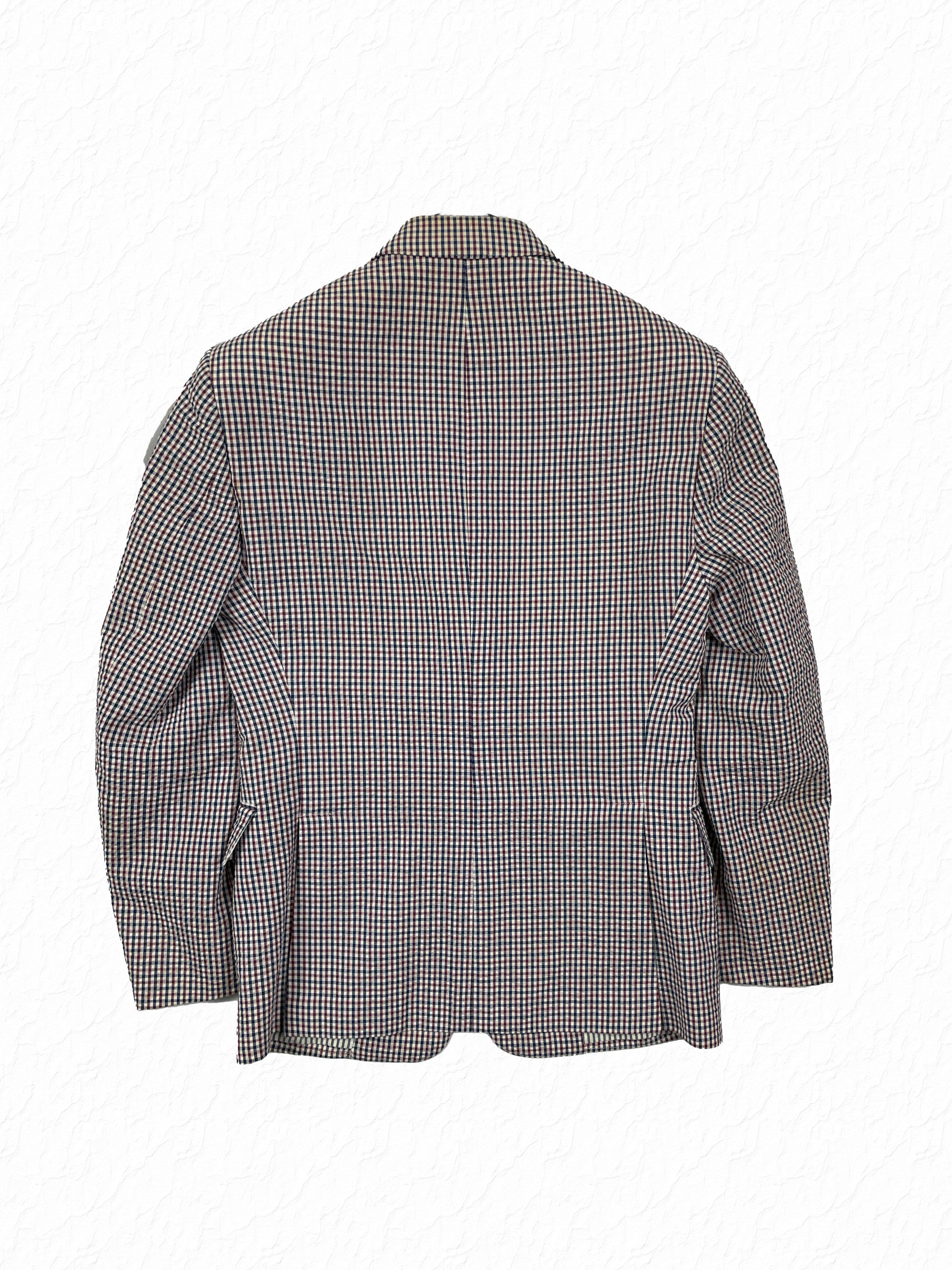 Gingham check cotton tailoring on Thom Browne Spring 2008 sport coat