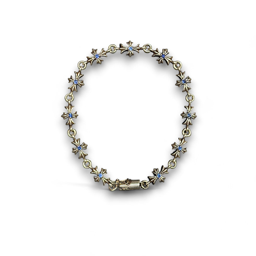 Chrome Hearts Blue Sapphire Tiny E Bracelet Verified YP Collective