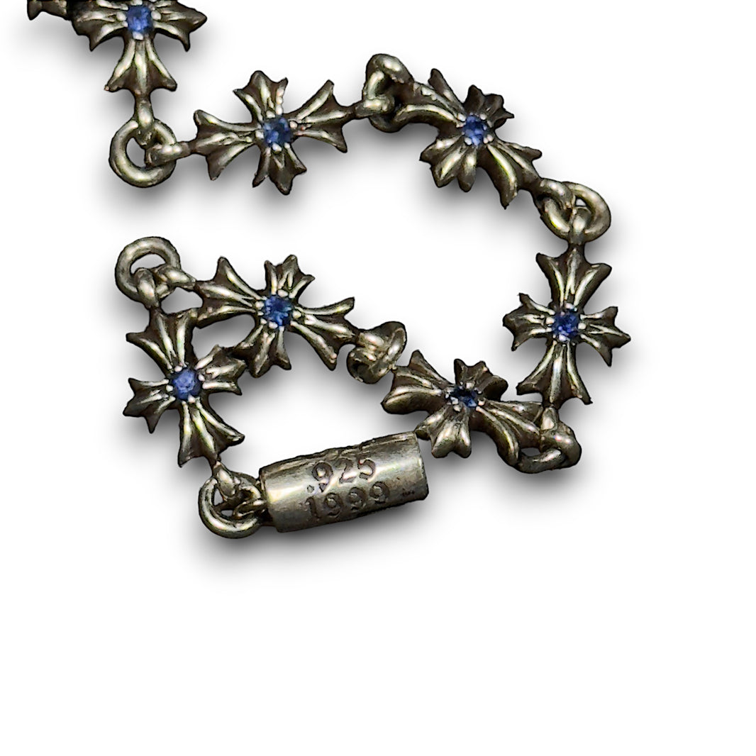 Chrome Hearts Blue Sapphire Tiny E Bracelet Archival