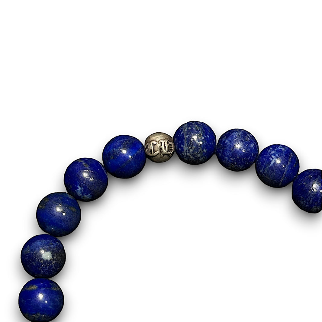 Chrome Hearts Lapiz Lazuli CH Plus Beaded Bracelet Archival