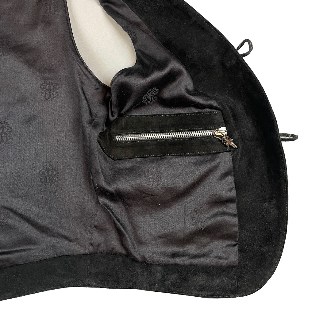 Chrome Hearts Suede Leather Vest Authenticated Designer