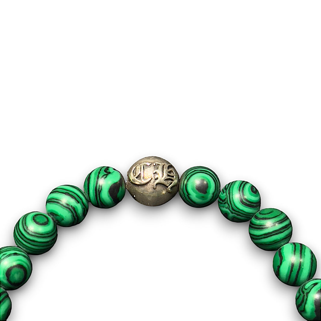 Chrome Hearts Malachite CH Plus Beaded Bracelet Archival