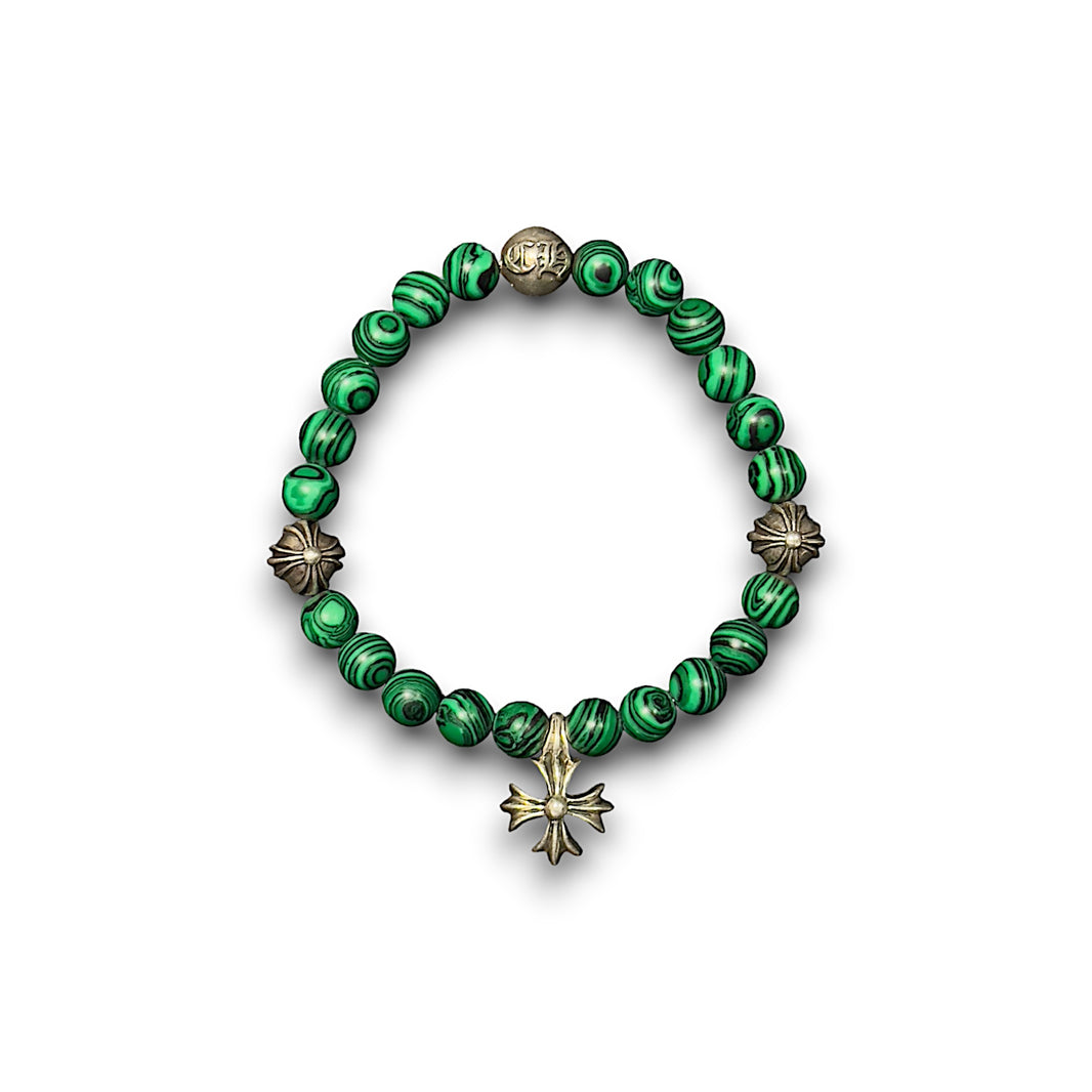 Malachite CH Plus Beaded Bracelet