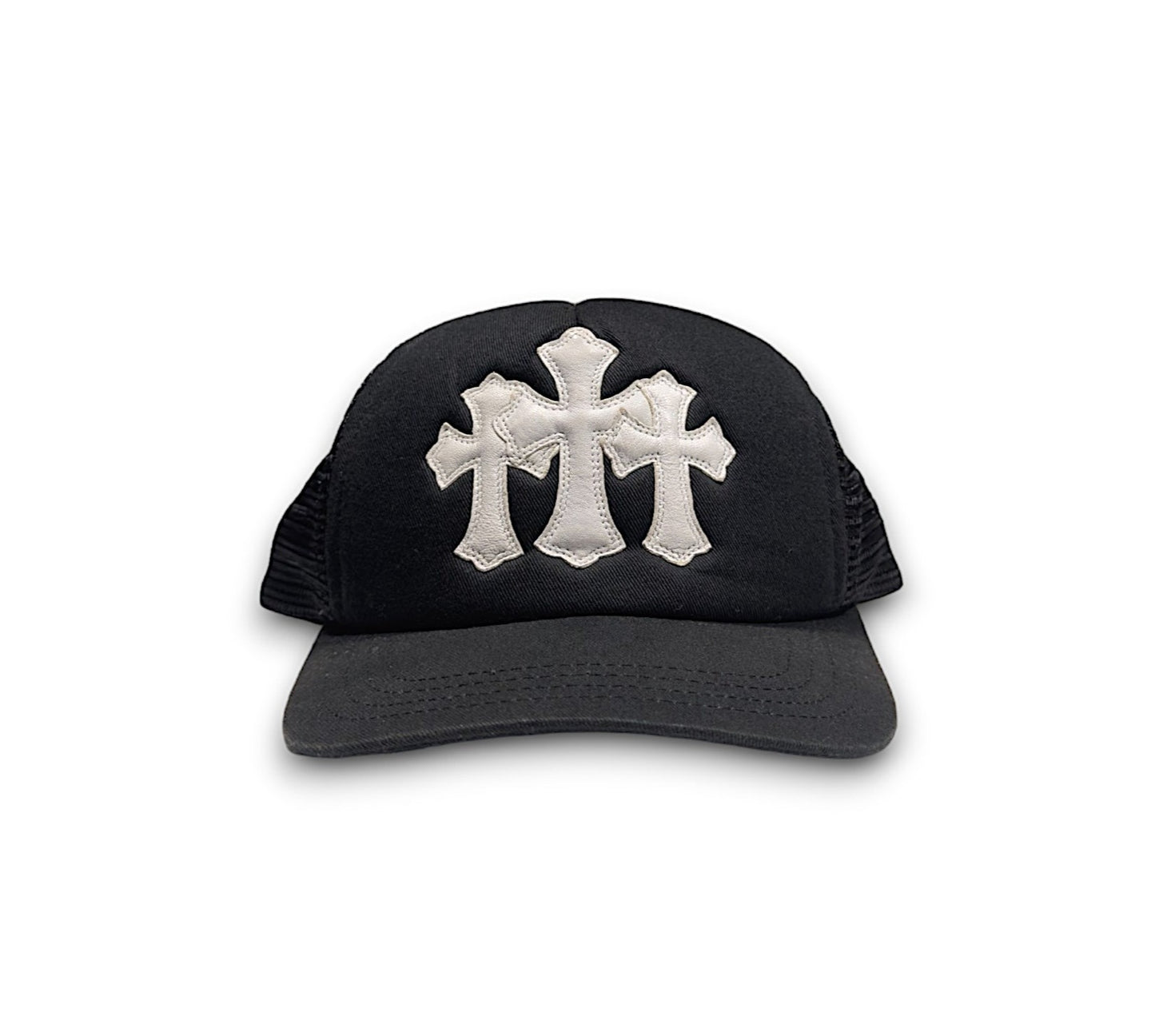 White Cemetery Cross Patch Hat