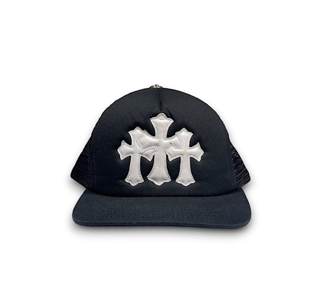 White Cemetery Cross Patch Hat