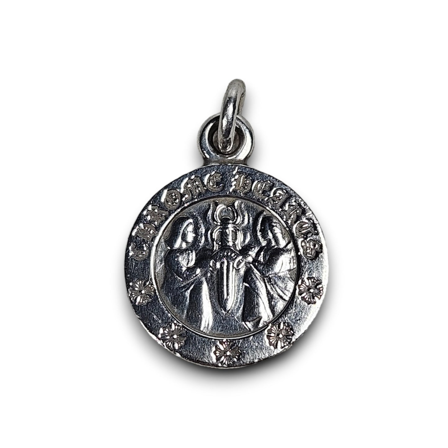 Angel Medallion Circle Pendant