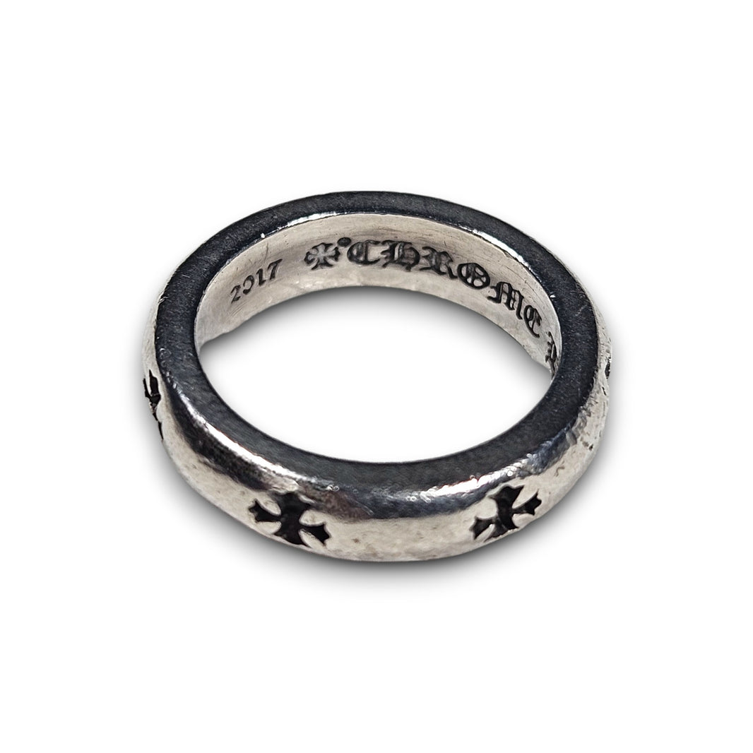Chrome Hearts Negative CH Plus Ring (6.5) Sterling Silver Hardware