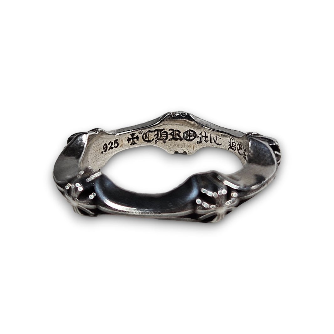 Chrome Hearts Plus & Bone Ring (4.5) Sterling Silver Hardware
