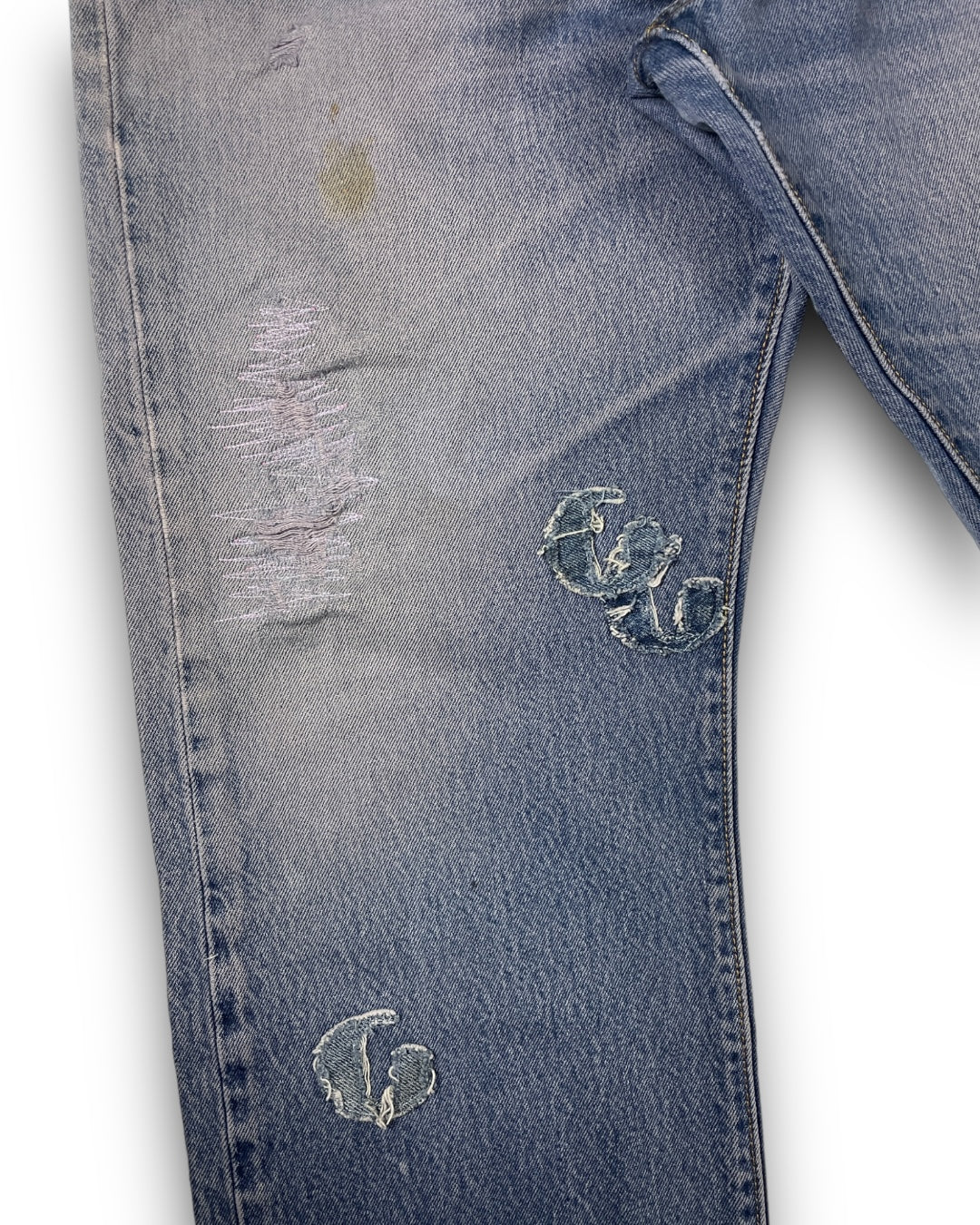 1/1 Custom Distressed Violet G-Patch Denim