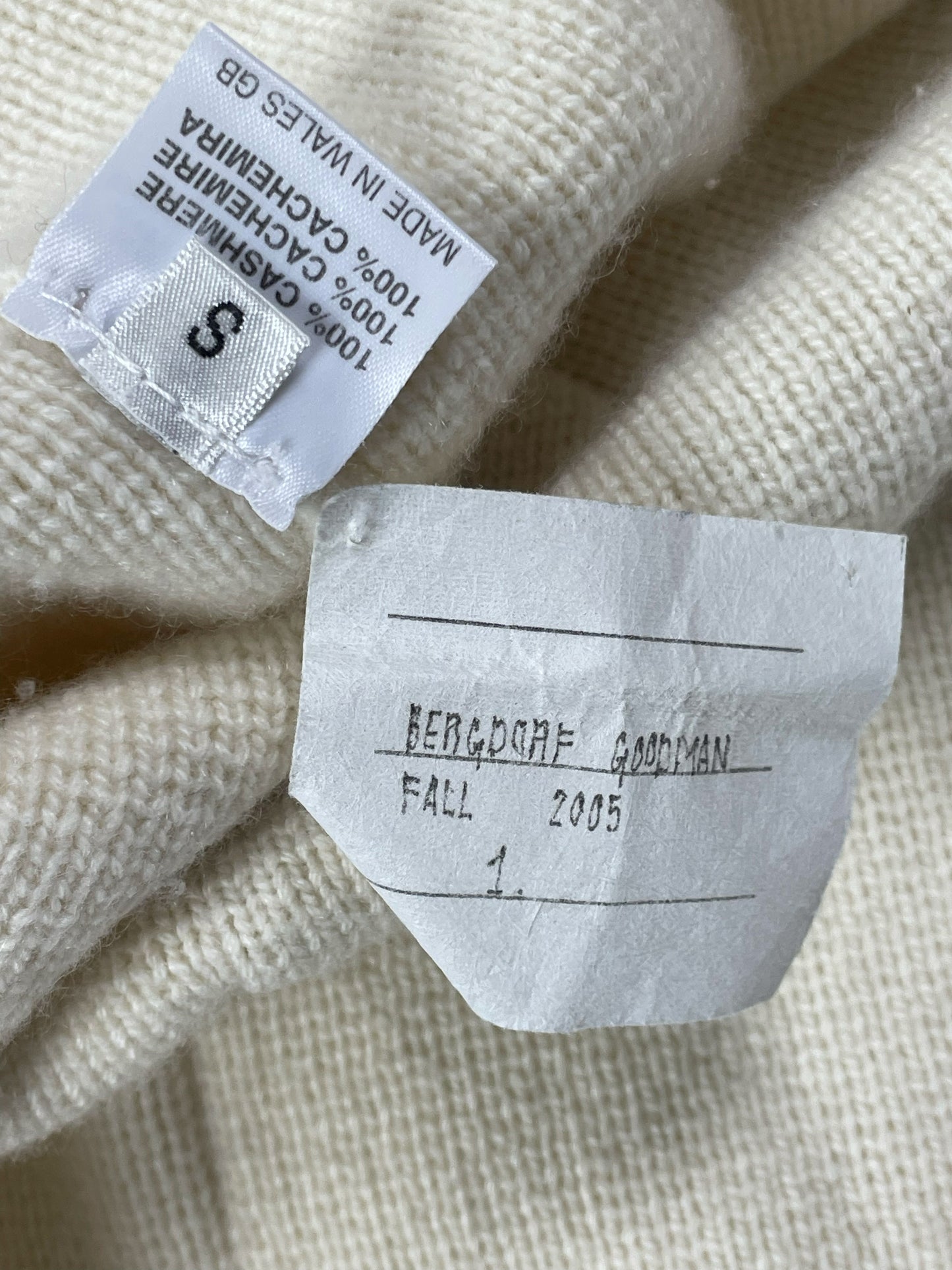 Thom Browne Fall 2005 cashmere sport jacket in cream and navy
