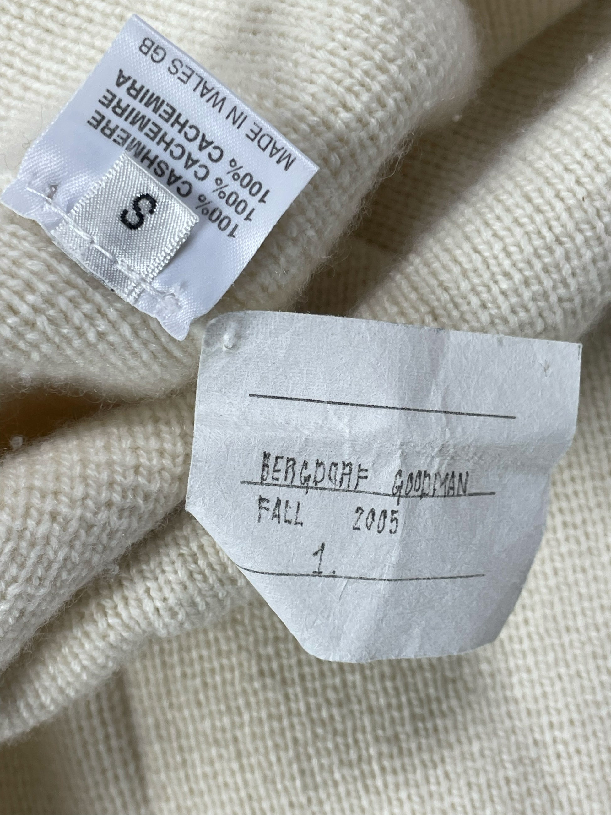 Thom Browne Fall 2005 cashmere sport jacket in cream and navy
