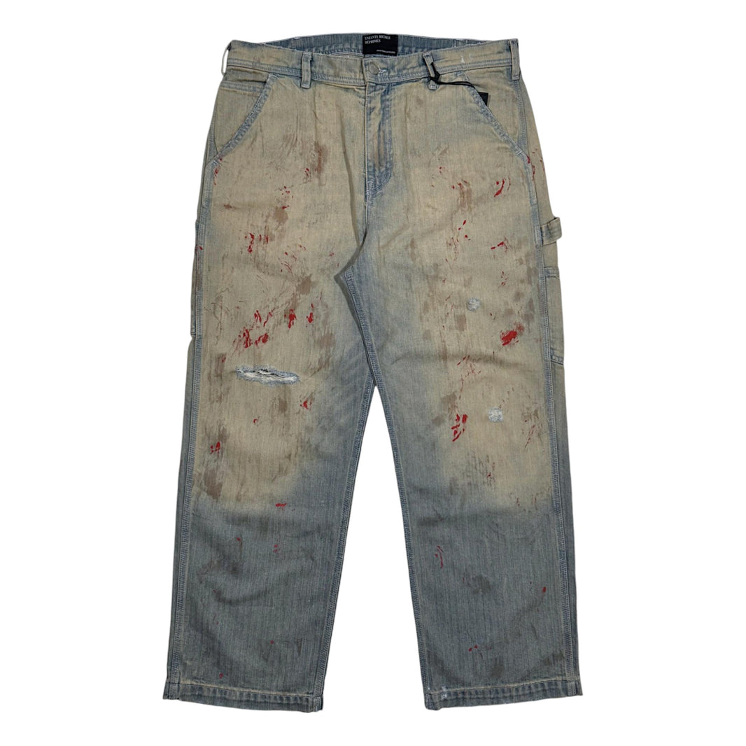 Herringbone Blood Stained Carpenter Pants