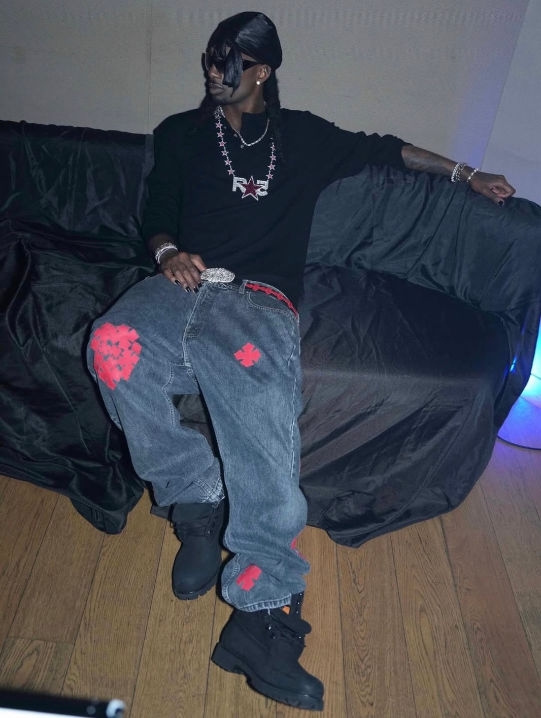 Playboi Carti Levi's 615 Orange Tab Plus Patch Jeans