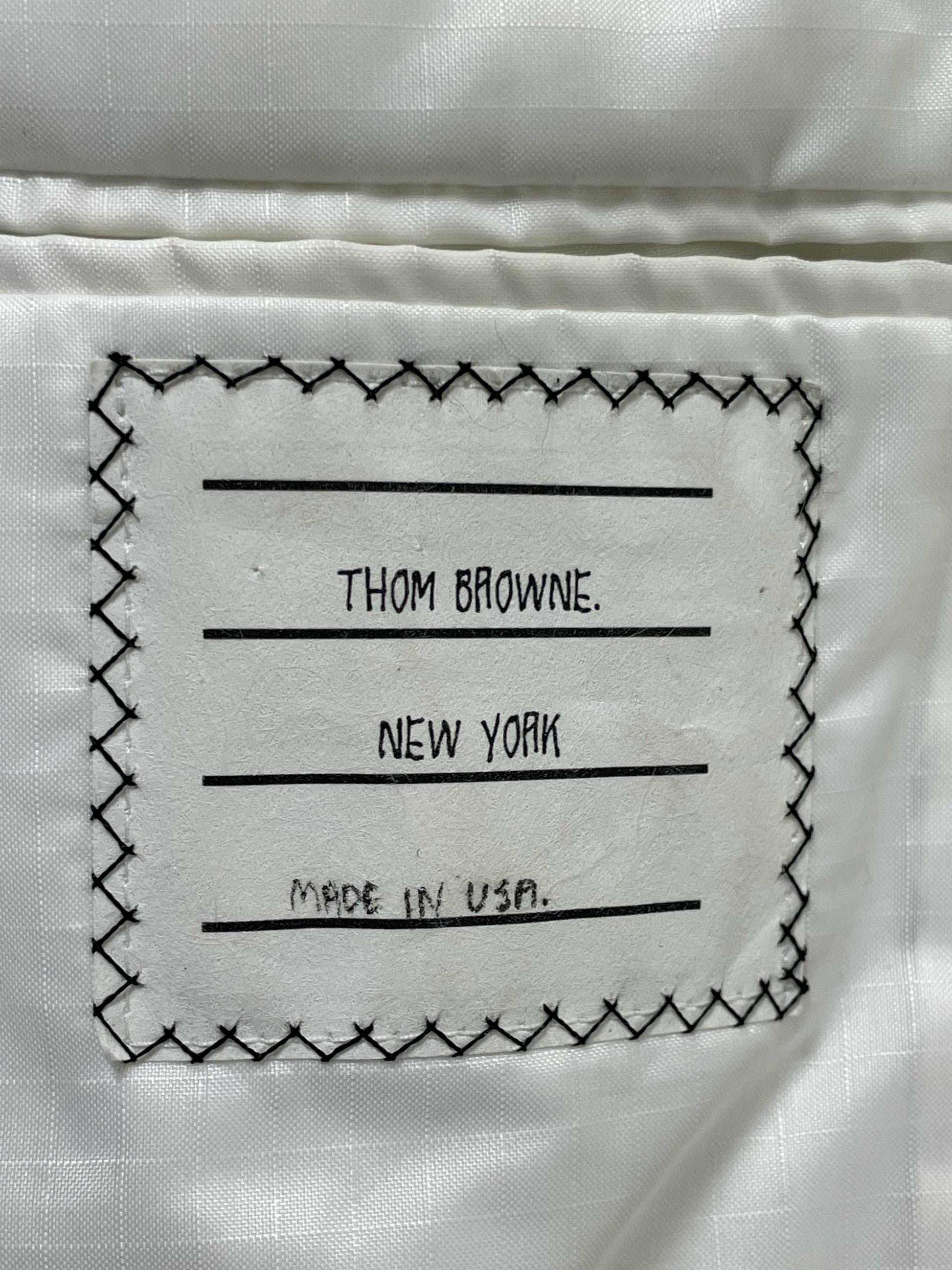 Thom Browne New York Made in USA white mesh nylon sport coat