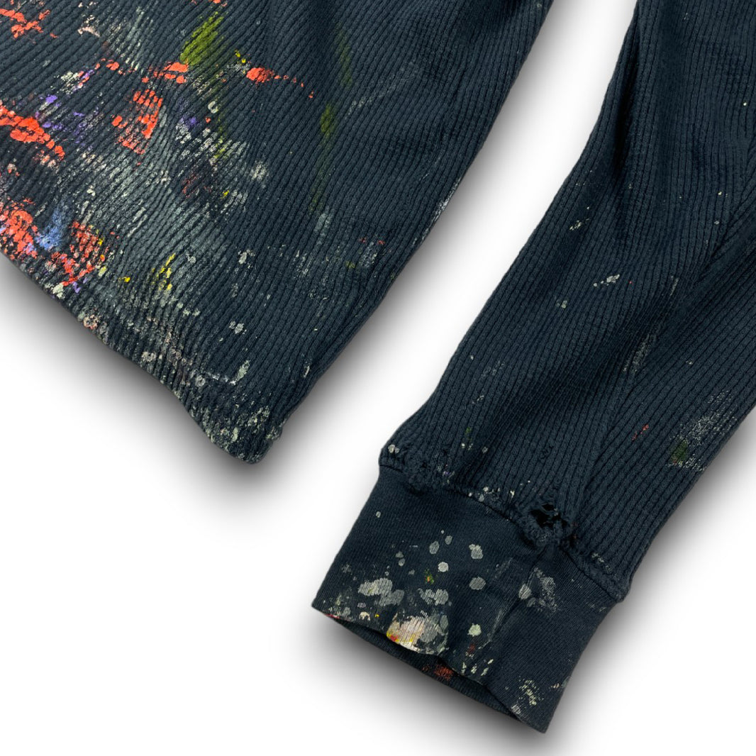 Gallery Dept. Faded Paint Thermal Waffle Long Sleeve T-Shirt 1/1 - Navy Blue Archival