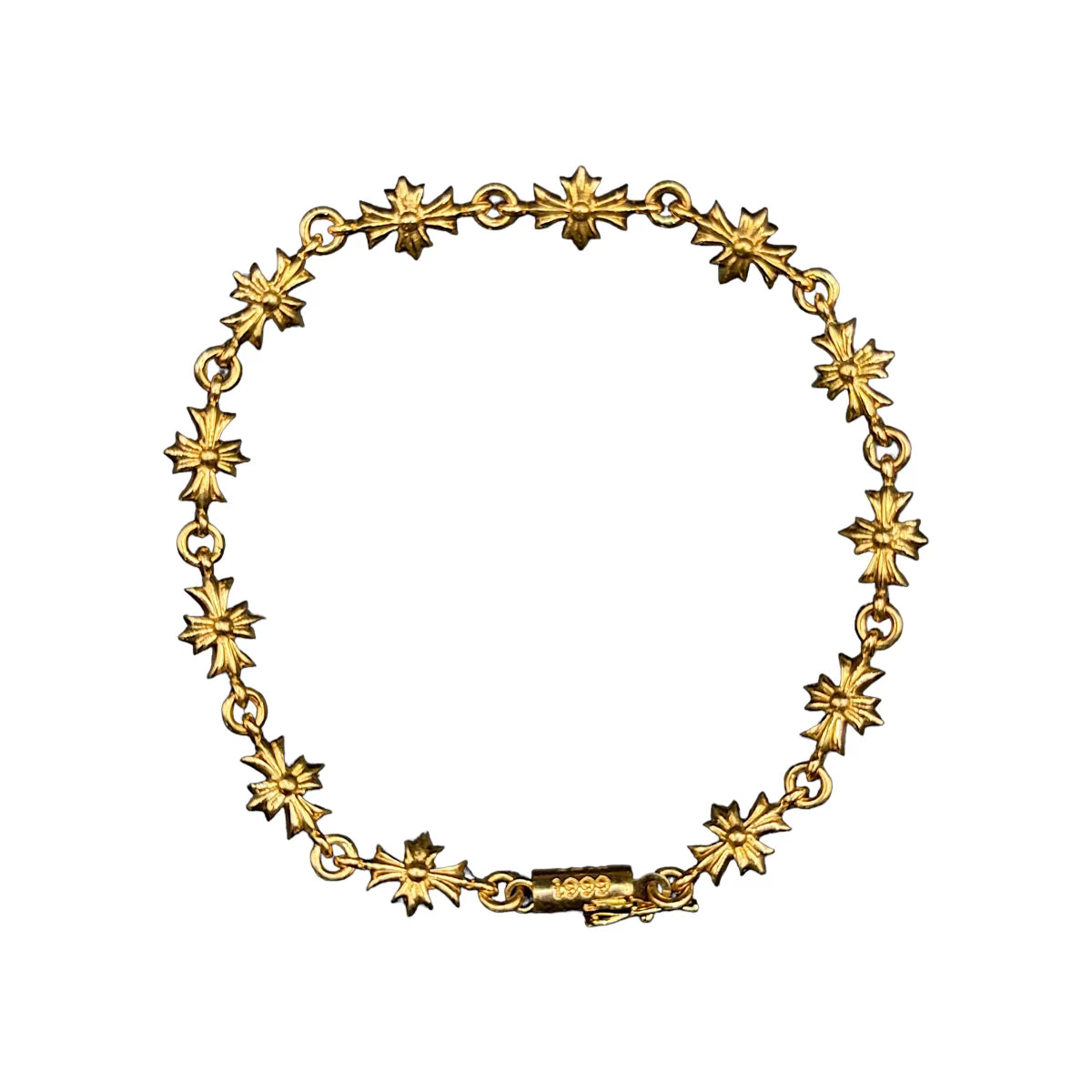 22k Gold Tiny E Bracelet