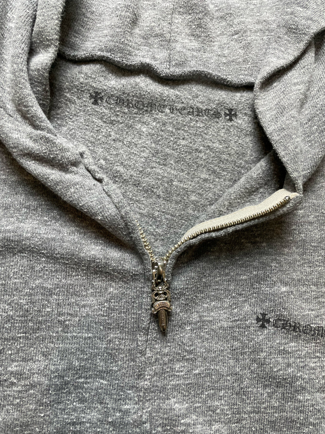 Chrome Hearts Japan Exclusive Vine Dagger Grey Zip Hoodie Authenticated Designer