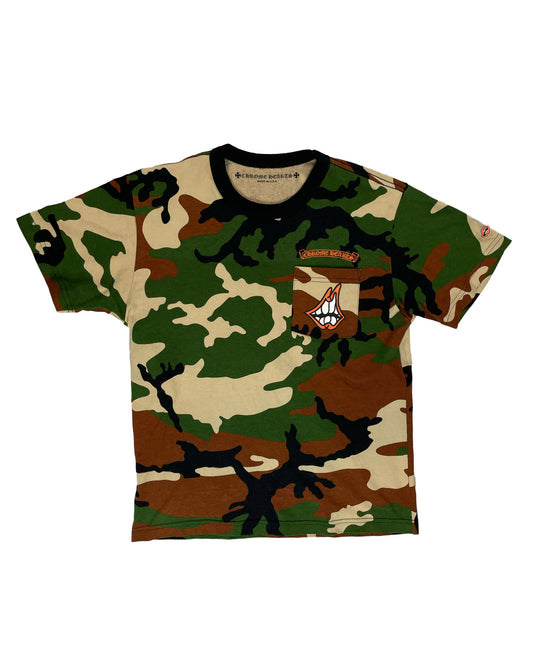 Chrome Hearts Matty Boy Camo Caution SS T-Shirt Authentic T-Shirts