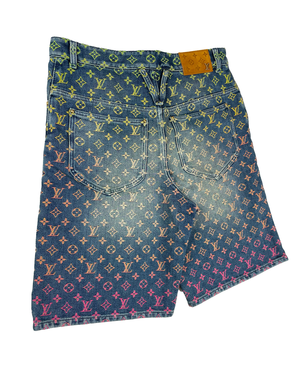 Louis Vuitton Rainbow Monogram Denim Jean Shorts Archival