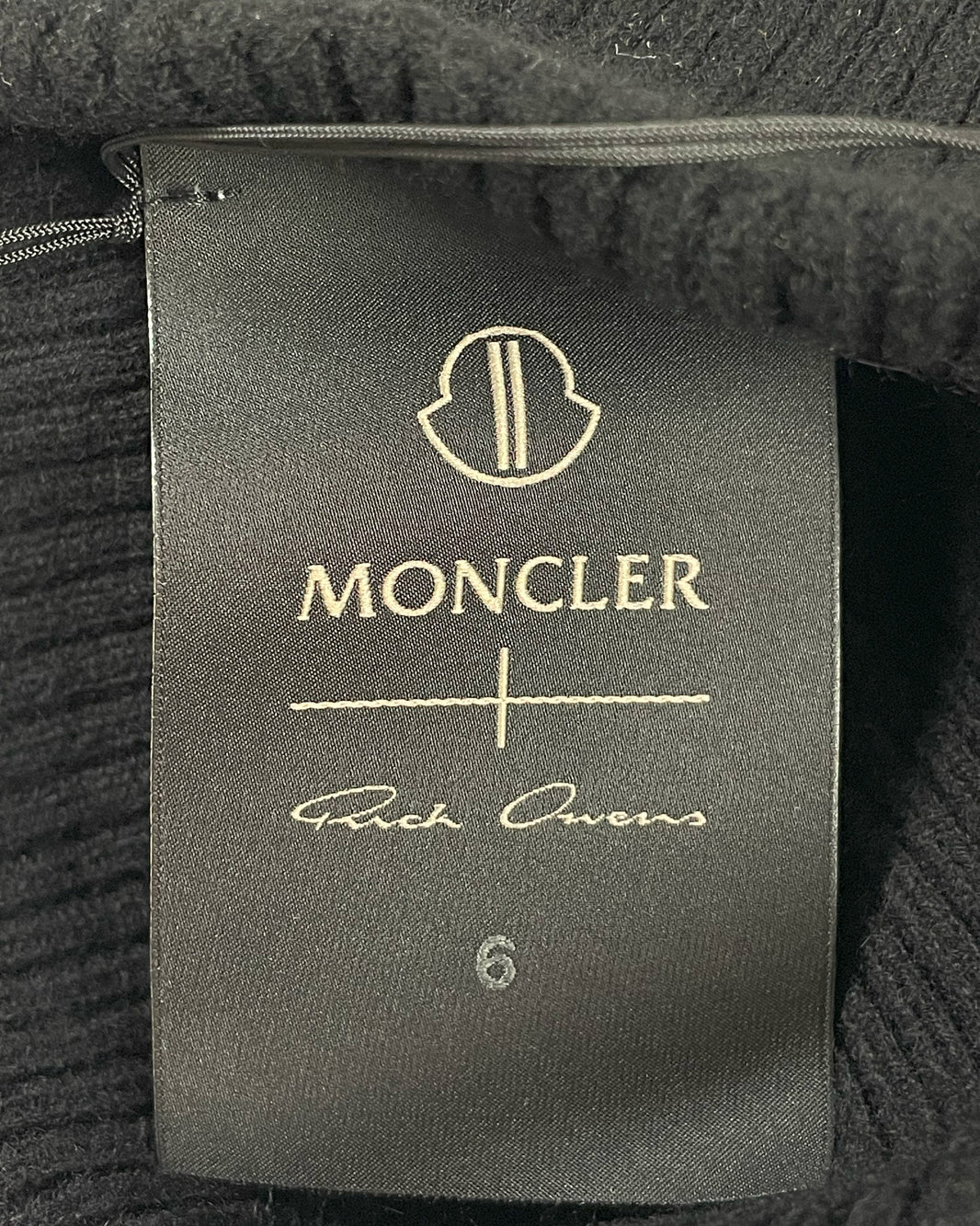 Rick Owens Moncler Black Rib Knit Cashmere Beanie Archival