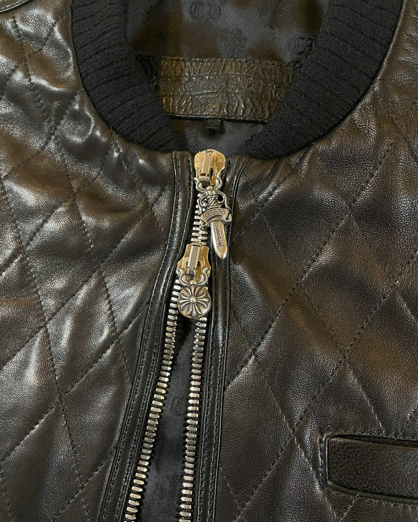 Quilted Leather Cross Patch Vest - "Papa"