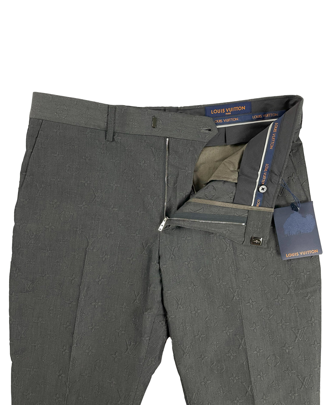 Louis Vuitton Monogram Grey Suit Trousers Archival