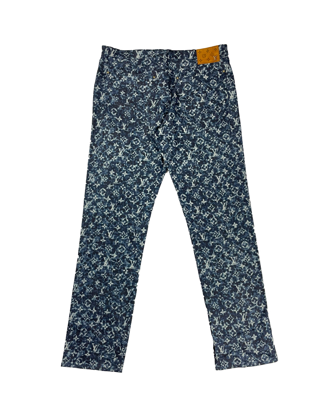 Louis Vuitton Monogram Pointillism Denim Jeans Sterling Silver Hardware