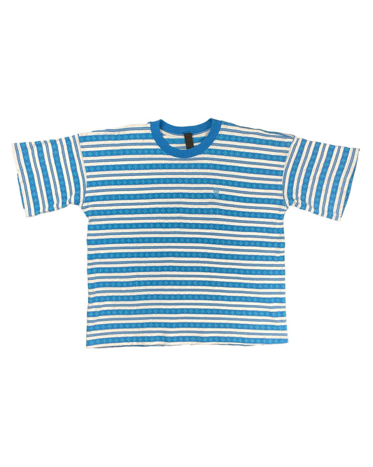 Chrome Hearts Blue Striped CH Plus Knit Tee Authentic T-Shirts