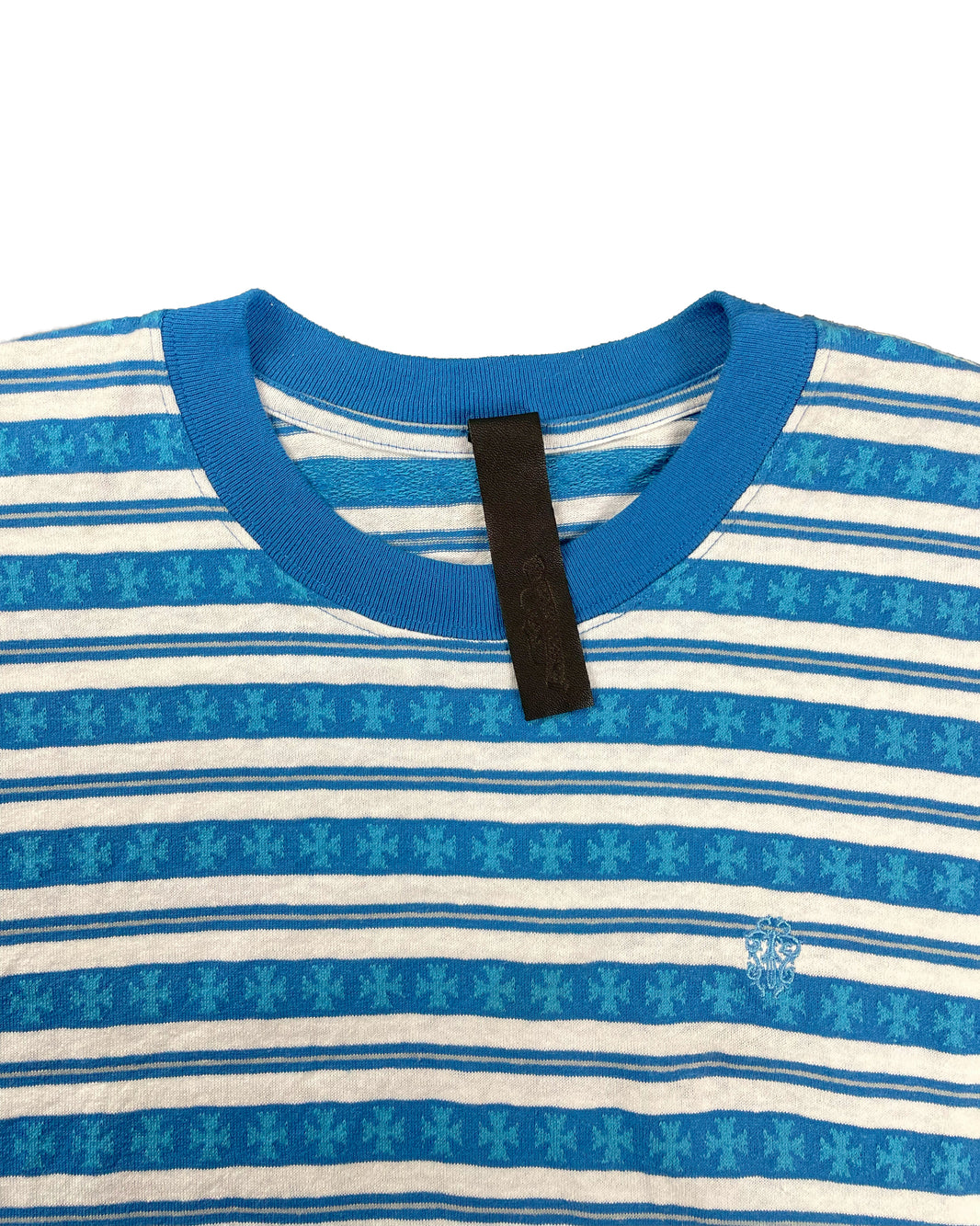 Chrome Hearts Blue Striped CH Plus Knit Tee Verified YP Collective
