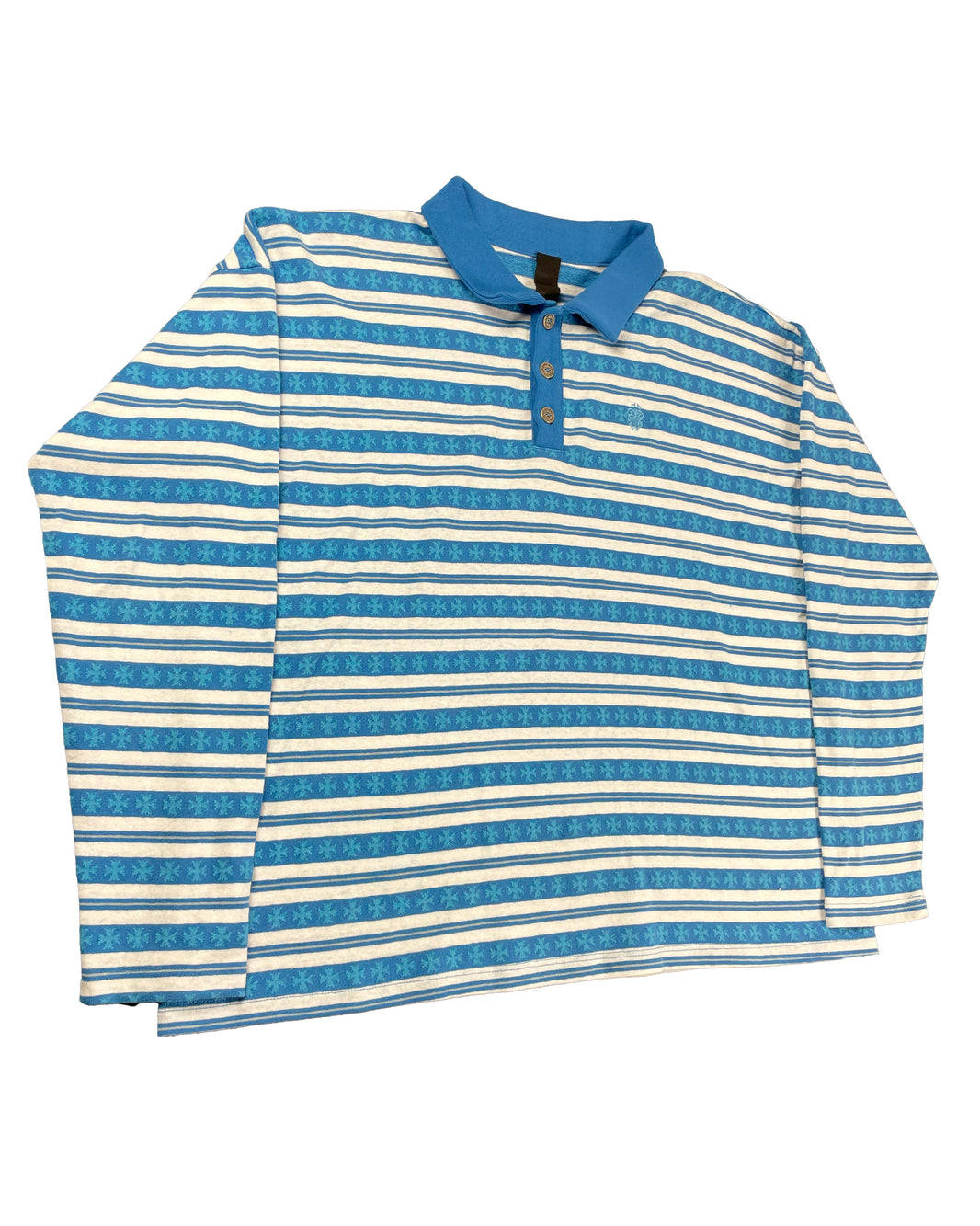 Chrome Hearts Striped Rugby Polo - Blue Verified YP Collective