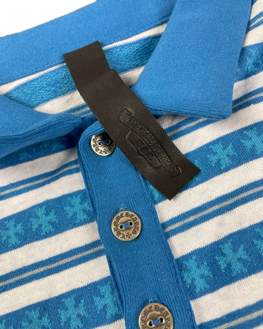 Chrome Hearts Striped Rugby Polo - Blue Archival