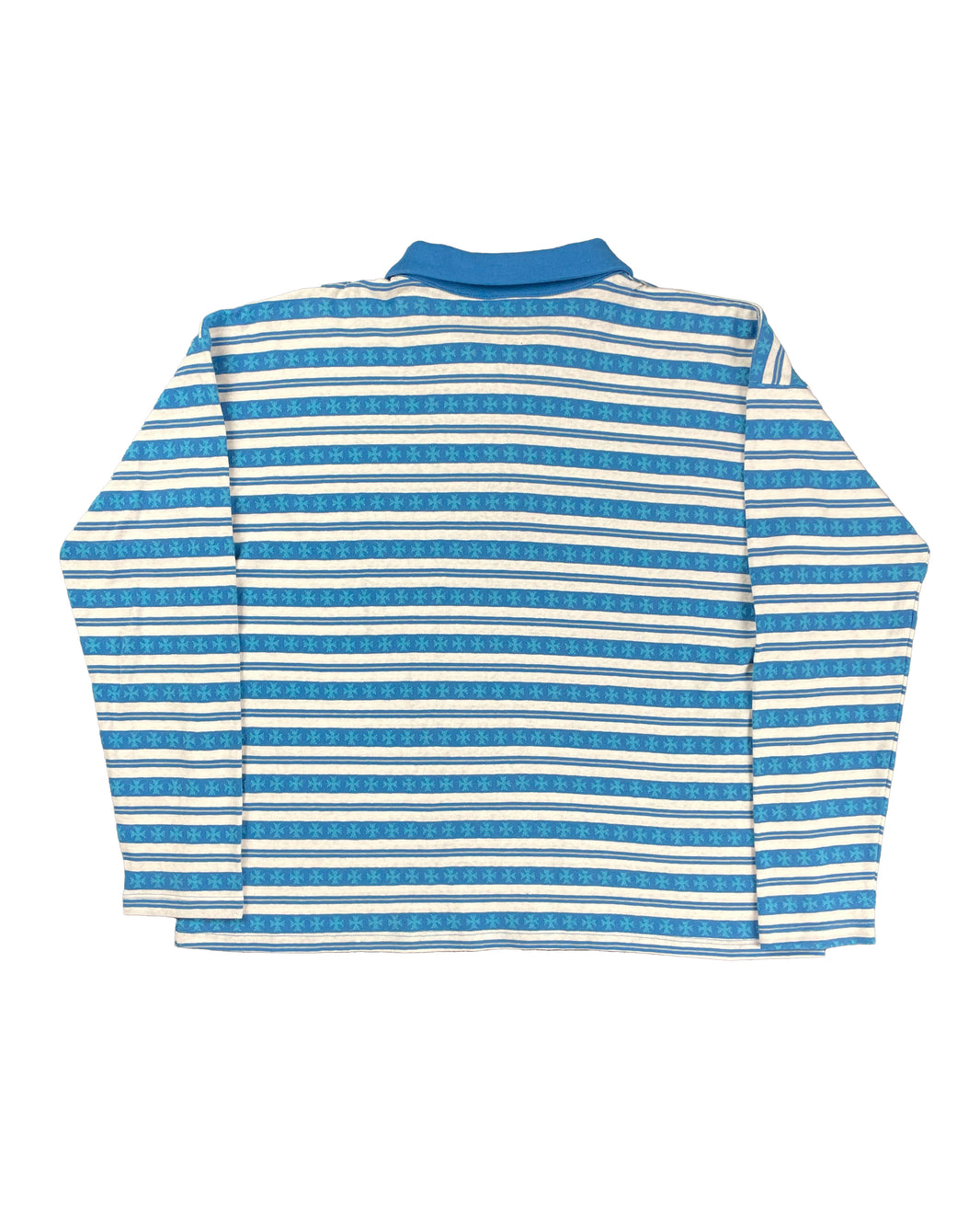 Chrome Hearts Striped Rugby Polo - Blue Authenticated Designer