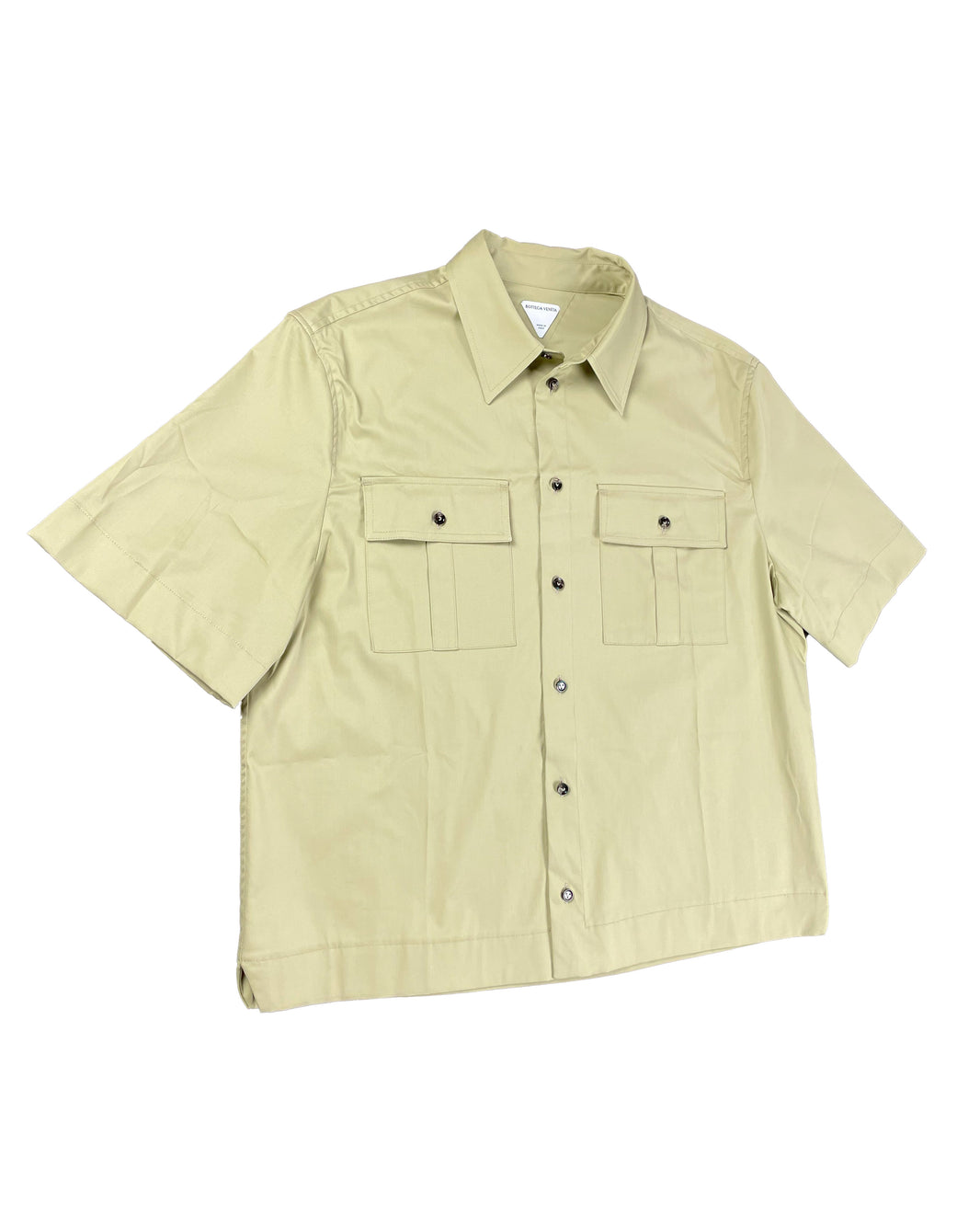 Bottega Veneta Short-Sleeved Silk / Viscose Cotton Shirt Sterling Silver Hardware