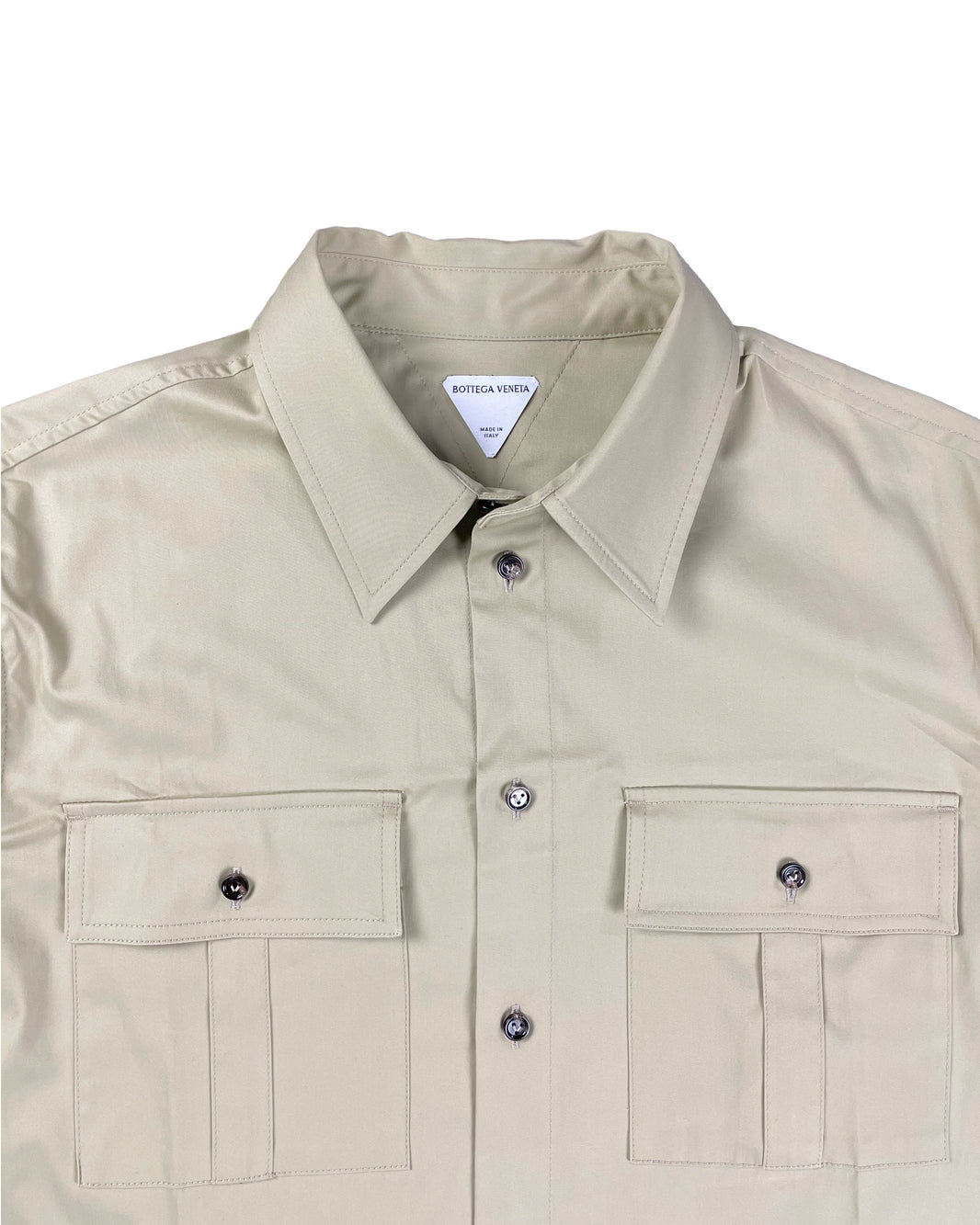 Bottega Veneta Short-Sleeved Silk / Viscose Cotton Shirt Verified YP Collective