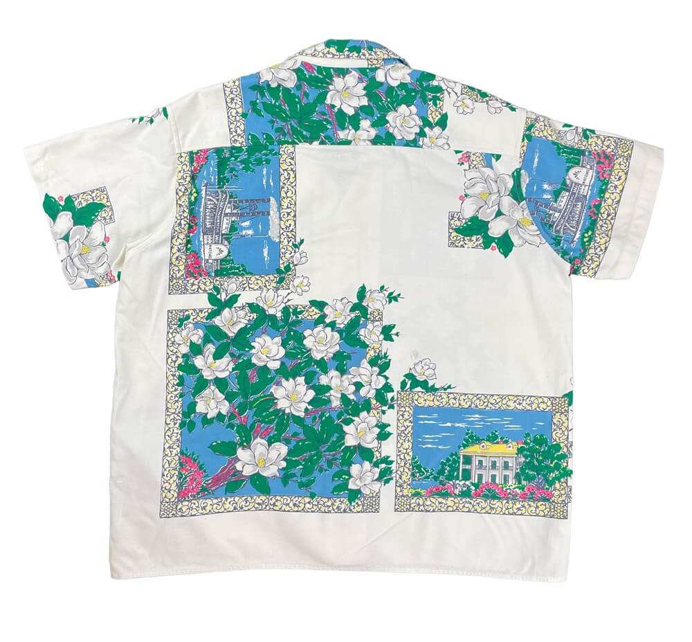 BODE 1/1 'River Ferry' Tablecloth Shirt Sterling Silver Hardware