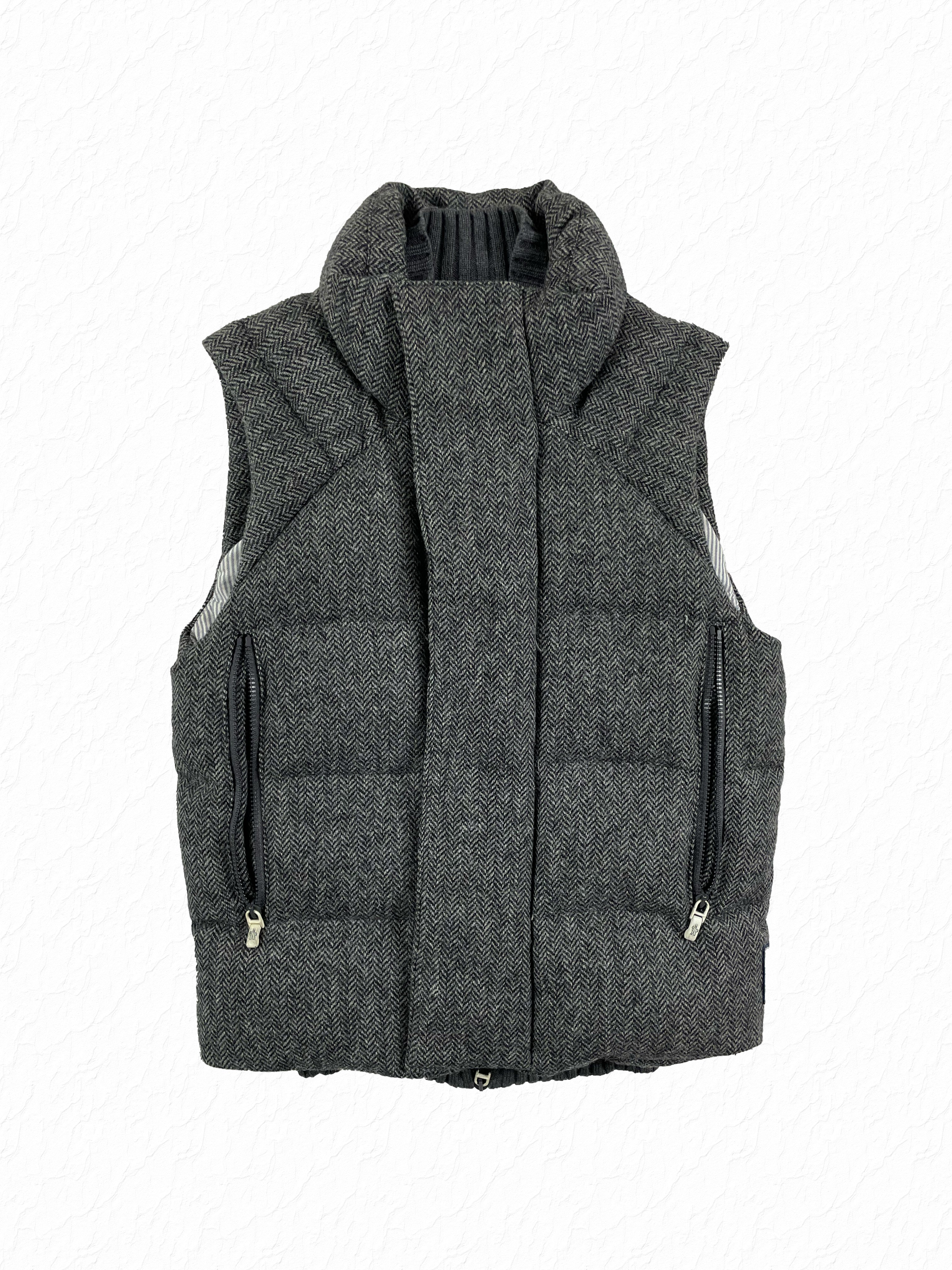 極美品】Wool Gabardine Piping Vest 極美品】Wool Gabardine Piping