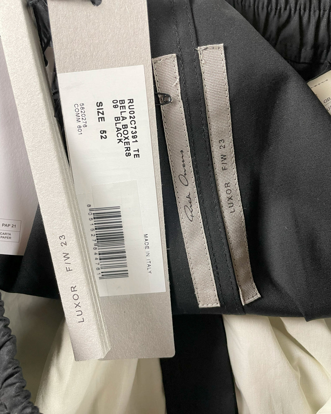 Rick Owens Bela Boxer Shorts Authenticated Designer