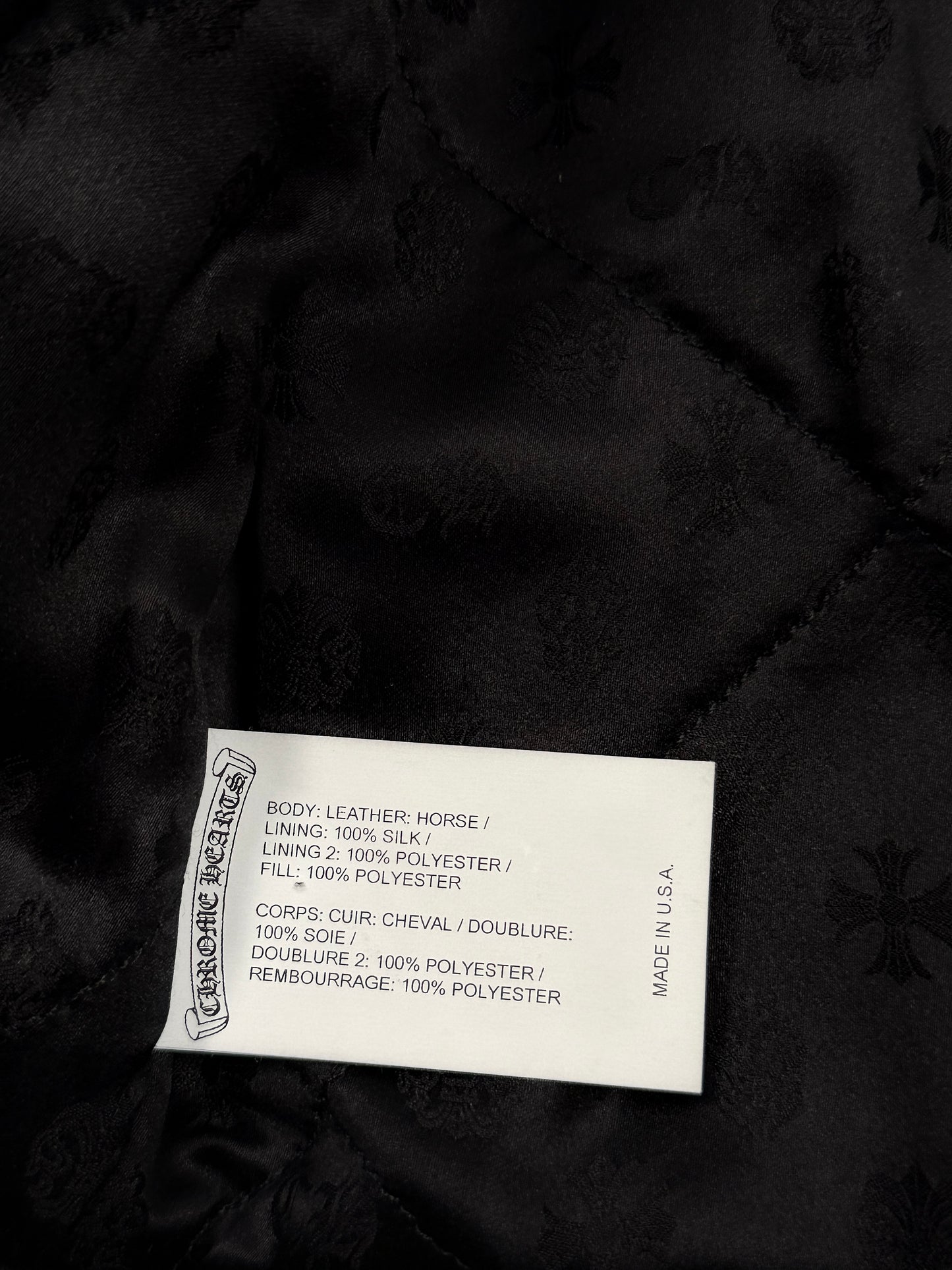 KB24 Horse Leather Cross Patch Jacket