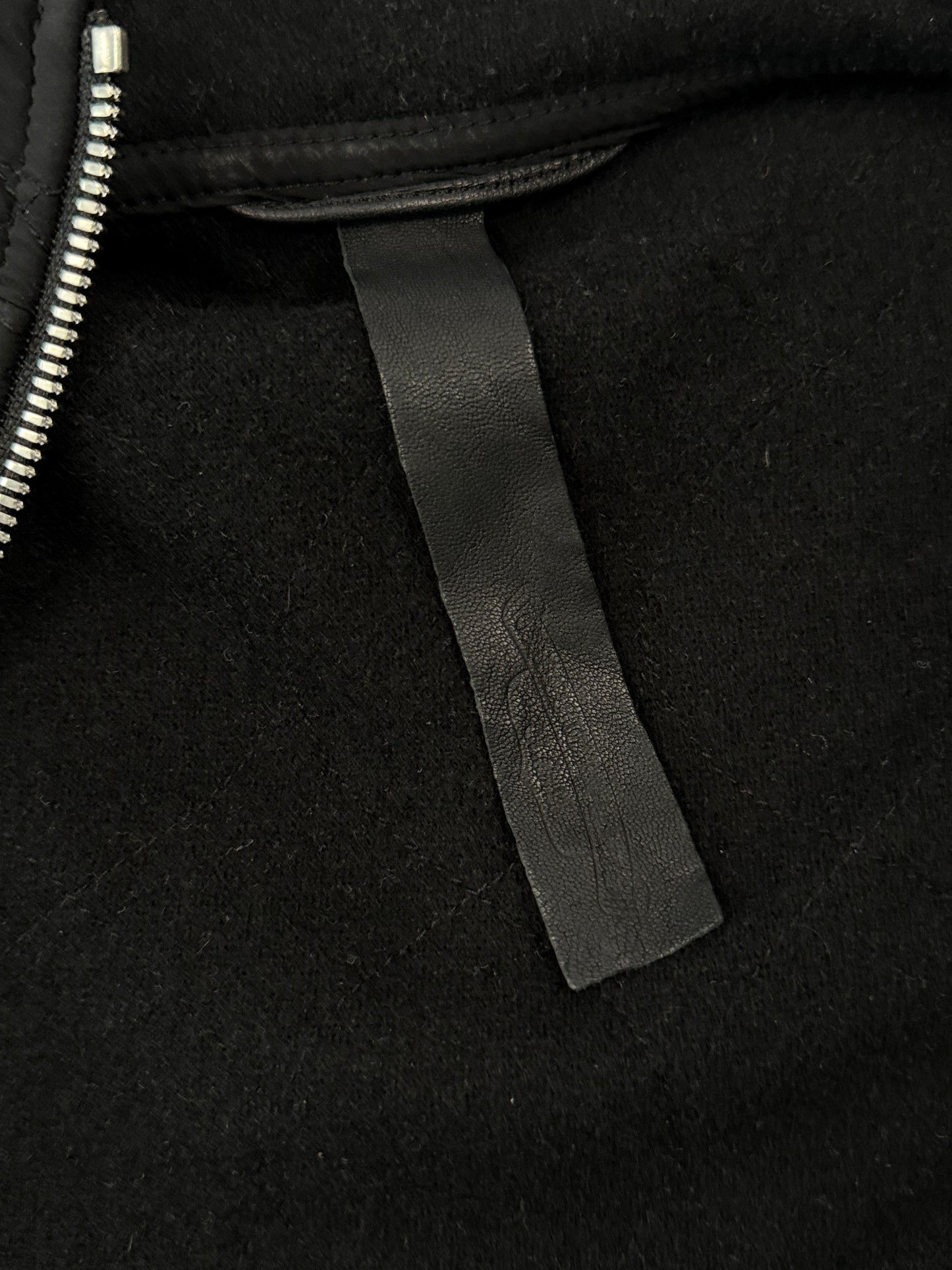 Quilted Nylon Fleece Hooded Dagger Zip Jacket