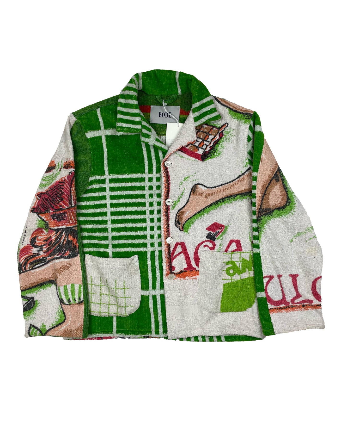 1/1 Poolside Green Duo Towel Jacket