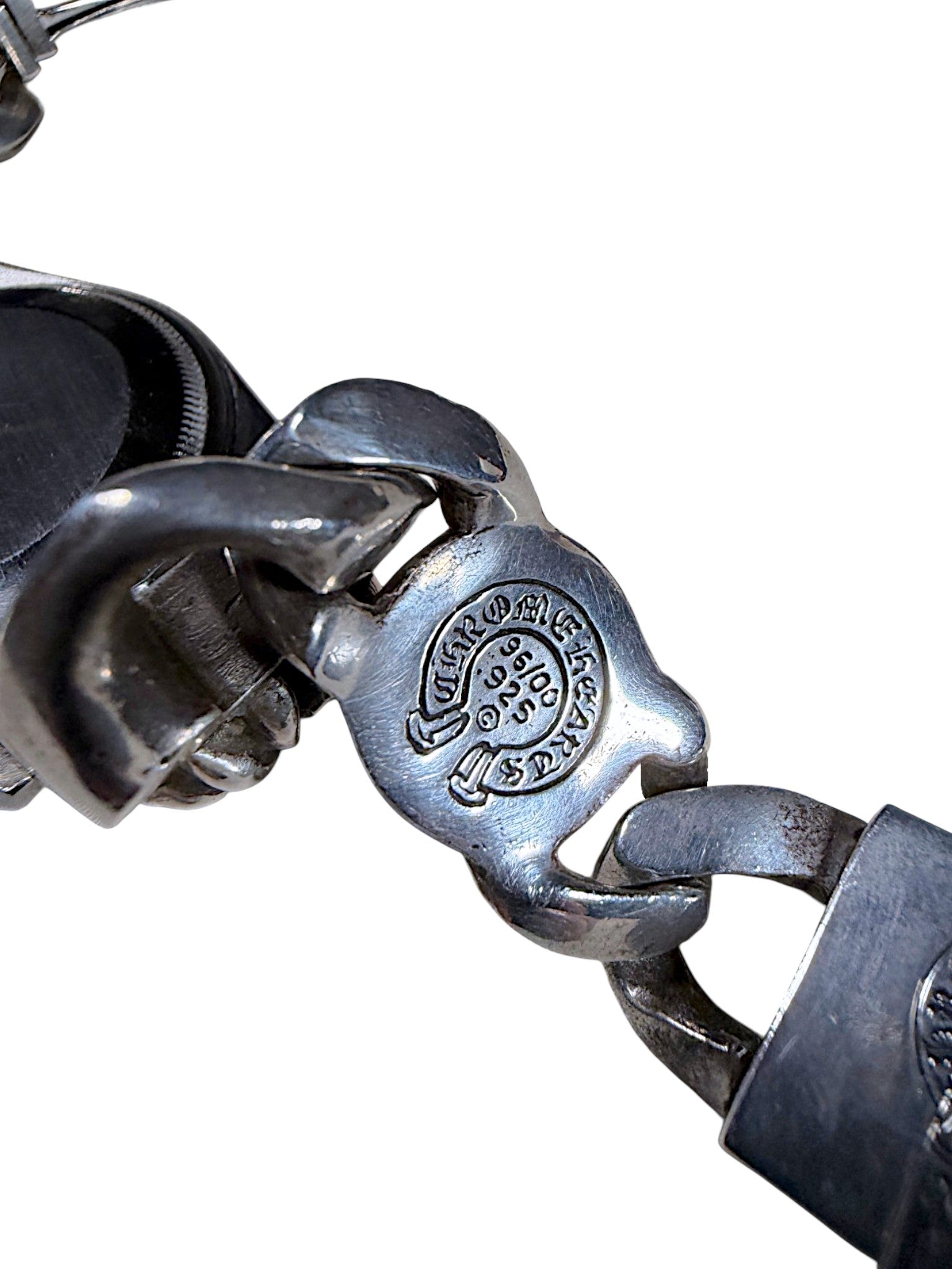 Chrome Hearts CH Plus Cross Diamond Silver Link Watch Clasp Detail